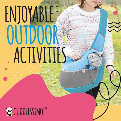 Pet Sling Carrier - Small Dog Puppy Cat Carrying Bag Purse Pouch -For Pooch Doggy Doggie Yorkie Chihuahua Baby Papoose Bjorn -Travel Front Backpac...