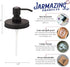 Jarmazing Products Wide Mouth Black Mason Jar Soap Dispenser Lids - One Pack - for All Wide Mouth Canning Jars...
