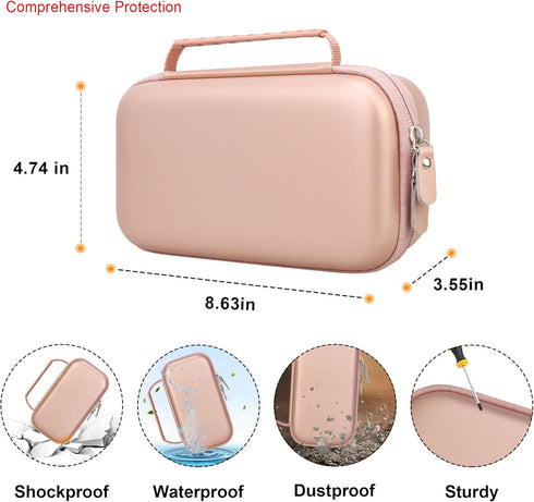 Carrying Case Compatible with Asthma Inhaler Spacer for Kids and Adults, Ventolin Masks Inhaler Spacer Holder, Asthma Travel Organize Bag, Rose Go...