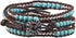 KELITCH Turquoise Bracelets Mother of Pearl Silver Mix Beaded 3 Wrap Bracelet Handmade New Cuff Jewelry...