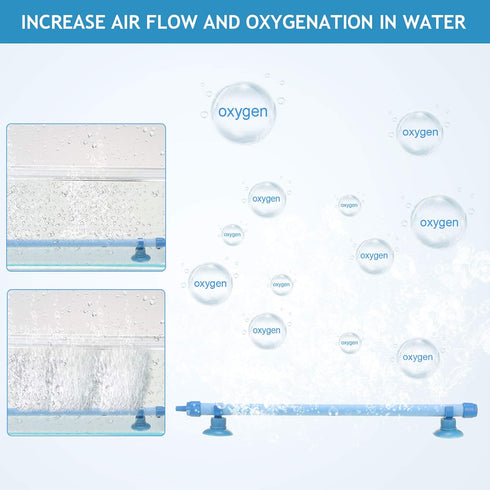 Honoson 4 Pieces Air Stone Bar (10 Inch) with Suction Cups Aquarium Bubble Wall Fish Tank Bubble Bar Tube Bubble Release Diffuser Bar for Fish Tan...