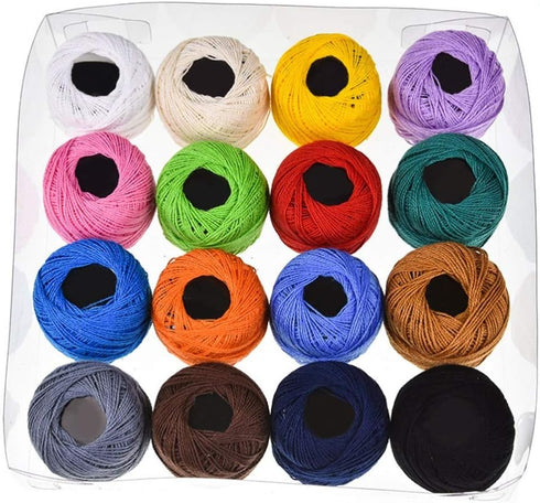Healifty Embroidery Kits 16 Color Handcrafts Embroidery Thread Bracelet String Threader Embroidery Floss Embroidery Cross Kit (Color) Sewing Threa...