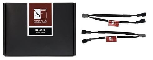 Noctua NA-SYC2, 3 Pin Y-Cables for PC Fans (Black)...