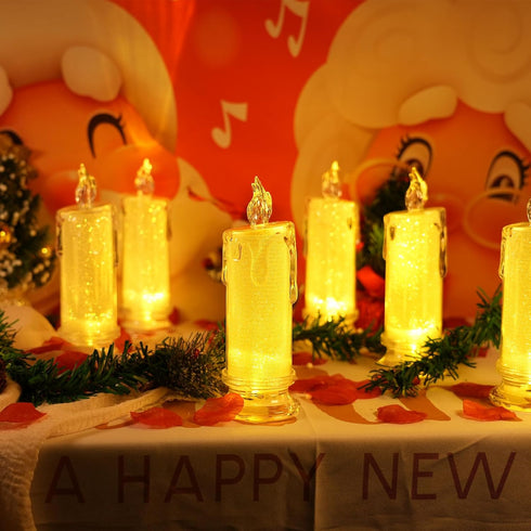 4PCS White LED Candles (D:2.5" x H:7"),LED Flameless Pillar Candles,Battery Operated Fake Candles, Velas Artificiales Para Decoracion for Valentin...
