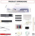 Portable Office Supplies Set, Office Desk Accessories Kit with Organizers, School and Home Desk Storage Includes Pencils, Scissor, Paper Clips, Dr...