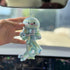 Crochet Jellyfish Pendant for Car Interior Rearview Mirror, Car Hanging Knitted Jellyfish Charm Ornament, Handmade Car Accessories Gift...