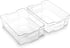 BINO | Stackable Storage Bins, Large - 2 Pack | THE STACKER COLLECTION | Clear Plastic Storage Bins | Built-In Handles | BPA-Free | Containers for...