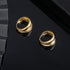 18K Gold Plated Hoop Earrings for Women Double Hoops Huggies Punk Earrings for Tenngirls...