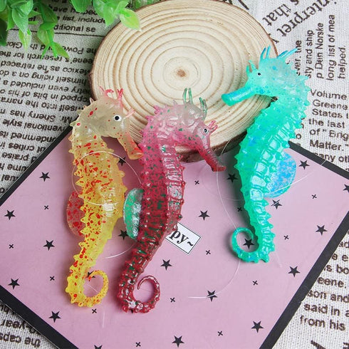 4 PCS Fluorescent Artificial Octopus Aquarium Ornament with Suction Cup Fish Tank Decoration...