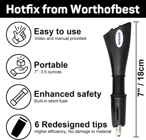 Worthofbest Hotfix Applicator Tool, Hot Fix Tool, Hotfix Rhinestones Applicator, Bedazzler, Hot Fix Applicator Tool Kit for Clothes, Fabric, Cards...