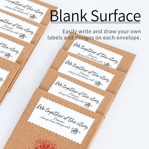 100 Pack Small Coin Envelopes, 2.25 x 3.5 Brown Tiny Seed Envelopes Mini Parts Small Items Stamps Storage Packets Envelopes for Garden, Office or ...