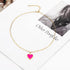 Tewiky Cute Heart Necklace Tiny 14k Gold Heart Pendant Choker Necklaces Small Gold Love Open Heart Chain Necklace for Women Dainty Gold Necklace G...