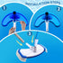 2 Pack Pool Vacuum Head Replacement Handles, Pool Brush Clip Plastic Handles with V Clips and Locking Pins for Pool Spa Vacuum Head and Standard 1...
