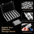 18 Grids Large Plastic Organizer Box with Adjustable Dividers, Clear Compartment Storage Container Tackle Box with Label Stickers for Beads, Craft...
