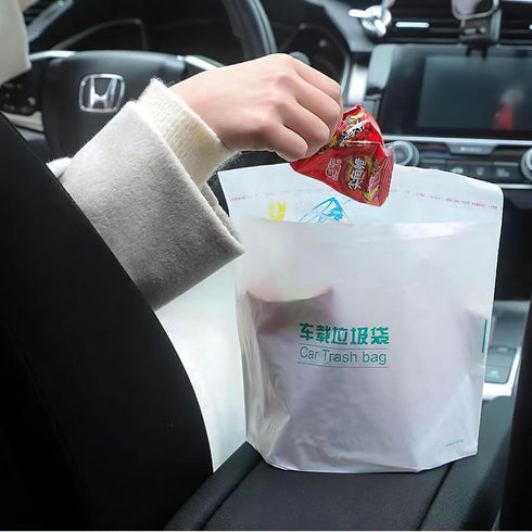 40PCS Easy Stick-On Disposable Car Trash Bag, Leakproof Vomit Bag, Beautiful Kitchen Storage Bag, Durable, Suitable for Cars,Study Rooms, Travel, ...
