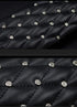 Uphily Black Leather Automotive Gear Shift Knob Cover - Car Interior Accessories Gear Shifter Cover with Bling Diamond Crystal Rhinestones for Wom...