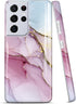 JIAXIUFEN Galaxy S21 Ultra Case Gold Electroplated Glitter Marble Slim Shockproof TPU Soft Rubber Silicone Cover Phone Case for Samsung Galaxy S21...