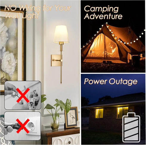 Rechargeable Light Bulb, with Remote Control, 50W Equivalent, Battery Operated LED Bulbs, Backup Puck Emergency Light for Home or Outdoor, 3 Color...