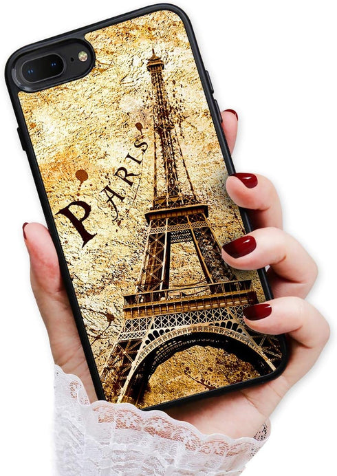 for iPhone 8 Plus, iPhone 7 Plus, Art Design Soft Back Case Phone Cover, HOT12033 Eiffel Tower Paris 12033...