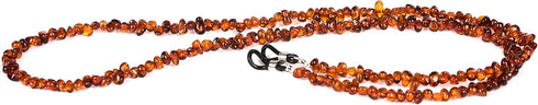 AMBERAGE Natural Baltic Amber beaded Eyeglasses -Sunglasses Holder/Eyeglass Chain for Adults Hand Made (3colors)...