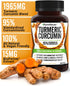 Turmeric Curcumin with BioPerine Black Pepper & 95% Curcuminoids, 1965mg, Maximum Absorption for Joint Support, Non-GMO Turmeric Capsules, Made in...