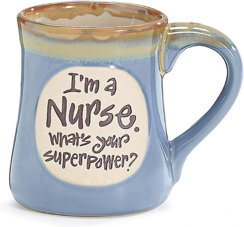 1 X I'm a Nurse Superpower Light Blue 18 Oz Mug...