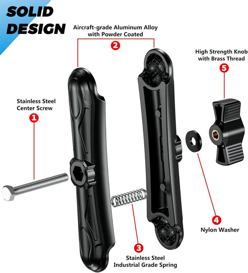 Double Socket Arm 5.9" Aluminum Alloy Long Arm Compatible with RAM Mount B Size 1" Ball Components...