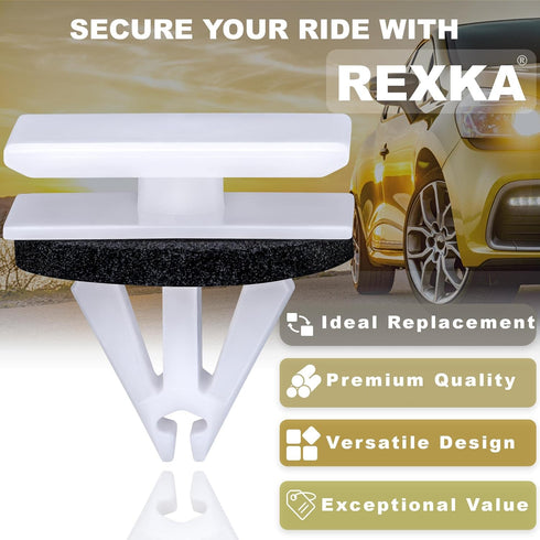 Rexka 30pcs Rocker Molding Retainer Clip Screw Compatible with Ford W716352-S300 Edge Escape F-150 Mustang Lincoln Continental MKX W716352S300...