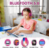 2023 Bluetooth Kids Headphones Fit for Aged 3-21, Colorful LED Lights Comfort Wireless Headphones with Microphone 94dB Volume Limited for School/i...