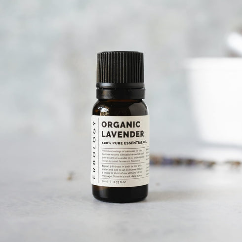 Erbology Organic Pure Lavender Essential Oil 0.34 fl oz - Small Batch - Sustainably Sourced Straight from Farm in Provence, France...