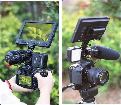 ULANZI PT-12 Camera Hot Shoe Extension Bracket with Triple Cold Shoe Mounts for Microphone LED Video Light, 1/4'' Screw for Magic Arm, Aluminum Sh...