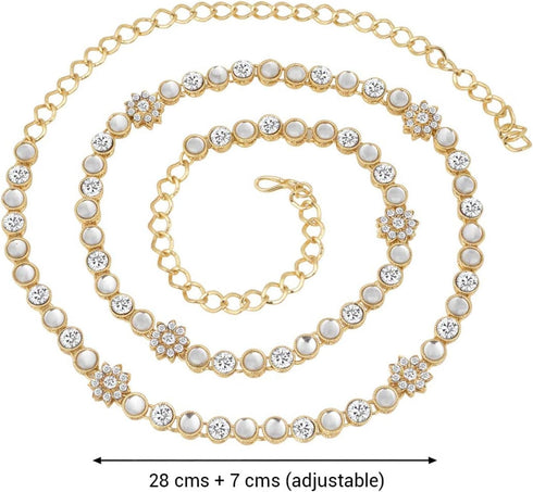 I Jewels Gold Plated Indian Traditional Wedding Bollywood Waist Chain Belly Fashion Belt for Women s...