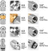 Sewer Jetter Nozzles, Drain Cleaning Nozzles Tips for Pressure Washer, 3 Pieces Stainless Steel Jets for Drain Jetting Hose, Button Nose Rotating ...