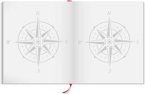 Compass Stencil, 14 x 14 inch (XL) - Ocean Nautical Seashore Wall Stencils for Painting Template...