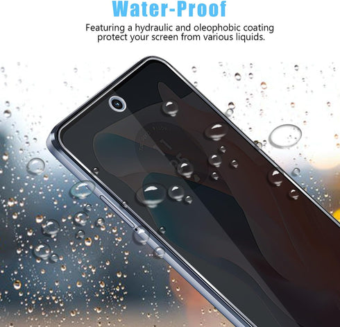 [2+2 Pack for Moto G Power 5G (2024) Privacy Tempered Glass Screen Protector and Camera Lens Protector, Anti-Spy 9H Hardness Case Friendly Film fo...