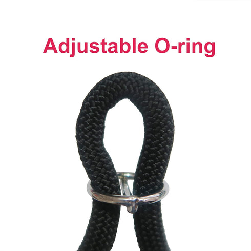 Braided Collar, Pro Training Dog Collar, No Pull Round Collar, Slip Collar with Slidable Stop Ring - Ideal for Medium/Large Dogs (M+(1/2") - 18" L...