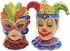 Clown and Girl Wearing a Mask Ceramic Salt and Pepper Shakers Set...