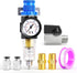 TAILONZ PNEUMATIC 1/4 Inch NPT AFR2000 Air Filter Pressure Regulator Kit?0 to 145 Psi?5 Micron Brass Element Air Tool Compressor Filter with Gauge...