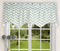 Ellis Curtain Reston Chevron Stripe Lined Scallop Valance, 50" x 17", Spa...
