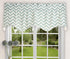 Ellis Curtain Reston Chevron Stripe Lined Scallop Valance, 50" x 17", Spa...