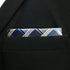 Shlax & Wing Mens Silk Pocket Square Checkered Blue Grey Hanky 12.6 inches...