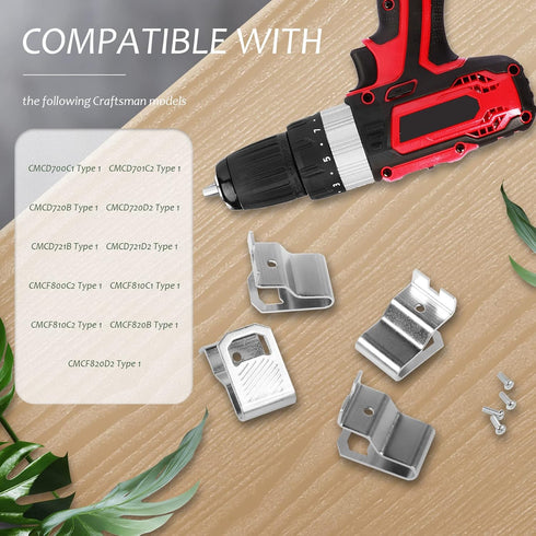 Replacement Craftsman Cordless Drill Clip N597001, for Power Tool Cordless Impact Accessories Locking Drill Clip, fit for Craftsman Drill Clip - 4...