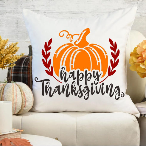 Large Fall Stencils 12” Fall Stencil Happy Thanksgiving Stencils Pumpkin Stencil for Painting on Wood Give Thanks Templates...
