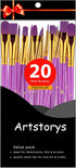 Paint Brushes Set, 2Pack 20 Pcs Paint Brushes for Acrylic Painting, Oil Watercolor Acrylic Paint Brush, Artist Paintbrushes for Body Face Rock Can...