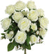 Admired By Nature 15 Head Artificial Flowers Roses Bud Bush Spring Faux Flower Arrangement for Outdoor & Indoor Wedding Home Decor, Cemetery Decor...