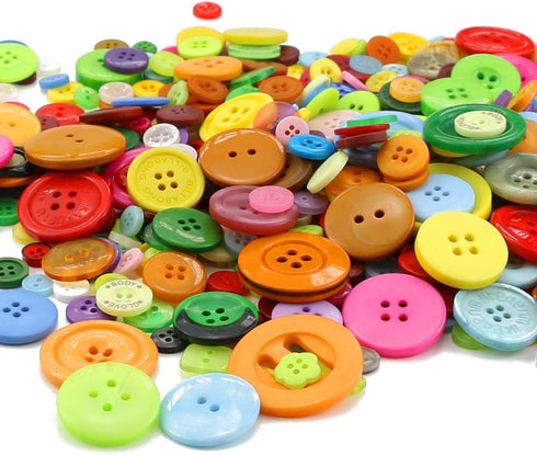 800 Pcs Assorted Sizes Resin Buttons,Round Craft Buttons for Sewing DIY Crafts,Children's Manual Button Painting...