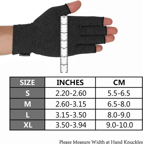 DISUPPO Arthritis Gloves Relieve Pain from Rheumatoid, RSI,Carpal Tunnel, Hand Gloves Fingerless for Computer Typing and Dailywork, Support for Ha...