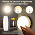Portable LED Desk Lamp, Rotating Adjustable Brightness Wireless Desk Lamp, Puck Lights Rechargeable Battery Powered Magnetic Top Lamp, Suitable fo...