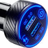 BRCOVAN Car Charger, Dual QC3.0 Port USB Car Phone Charger Adapter, 36W 3A Fast Charge with Touch Switch & Blue LED...