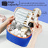 Makeup Bag Portable Travel Cosmetic Bag for Women, Beauty Zipper Makeup Organizer PU Leather Washable Waterproof (Blue)...